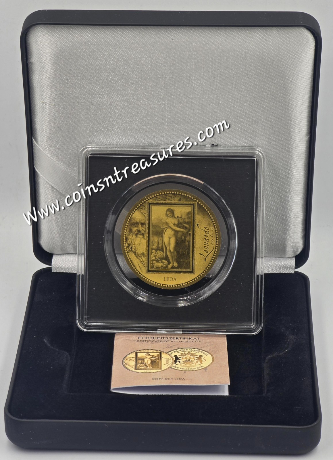 Da Vinci Leda and the Swan 1/200 Oz Gold .999 coin