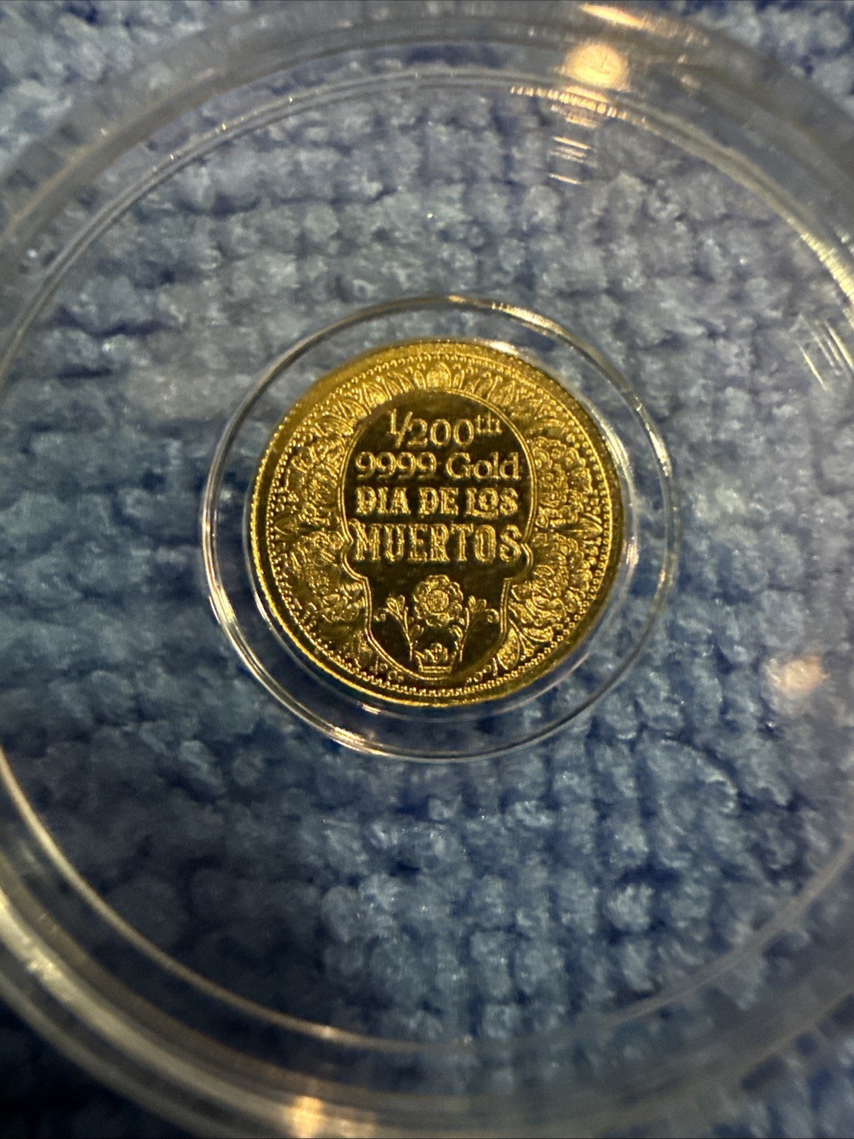 Monarch Precious Metals Day of the Dead Rose Skulls | 1/200th Oz .9999 Fine Gold