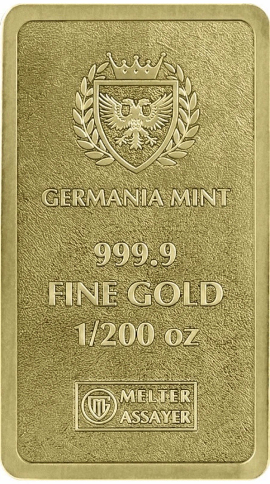 Germania Mint 1/200 oz .9999 Gold Stamped Bar in Capsule
