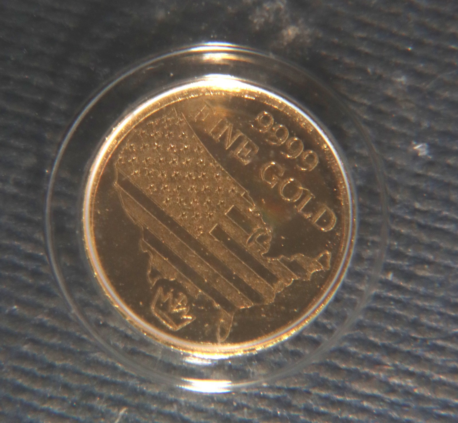 ND Eagle Head Round 1/500 oz .9999 Gold ICG MS70 Lot 151005