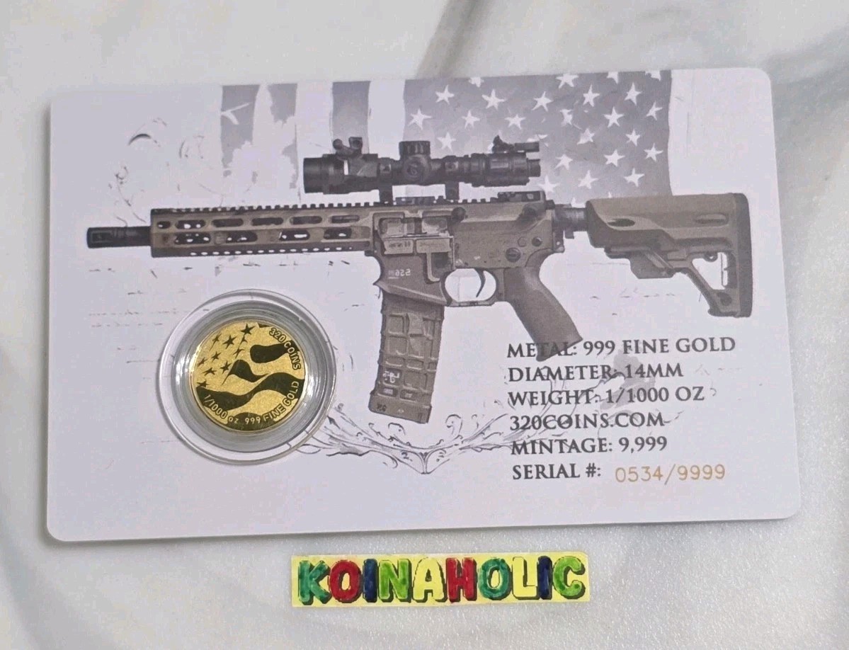 2nd Amendment 1/1000 oz .9999 Gold Bar in Card Limited Edition 9,999 Mintage 🔥