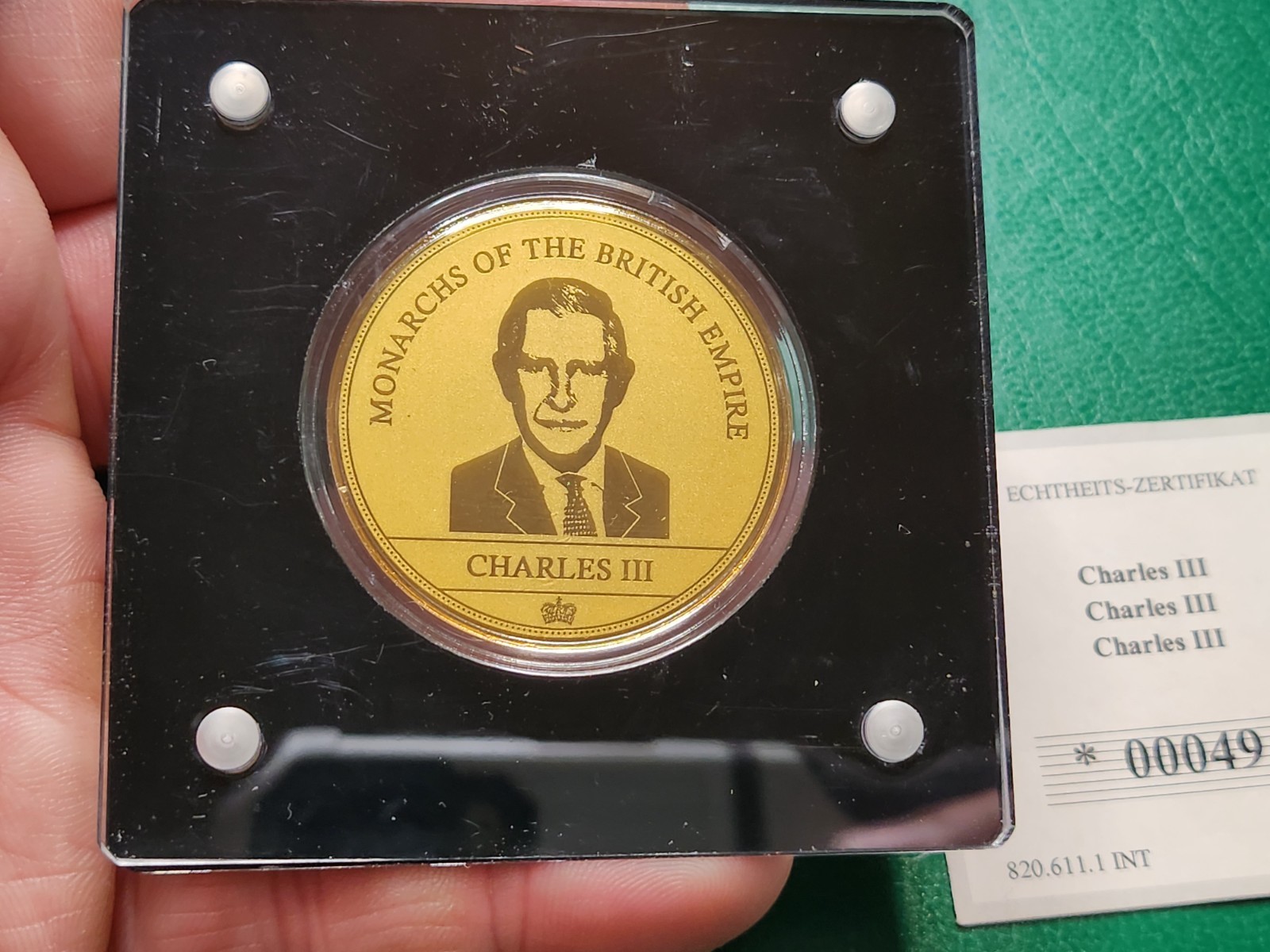 Gold 1/200 oz Round Monarchs of the British Empire Charles III Au999