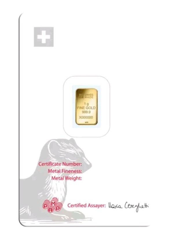 NEW 1g Gold Bar PAMP Ermine 2026 999.9 Fine Gold Ermine NEW RARE