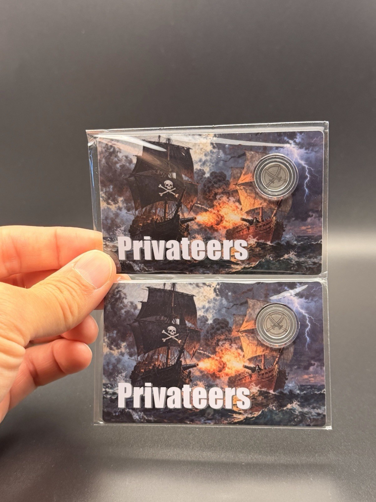 .999 Fine Platinum Pirate-Themed Medal Lot of 2 with Certificate of Authenticity
