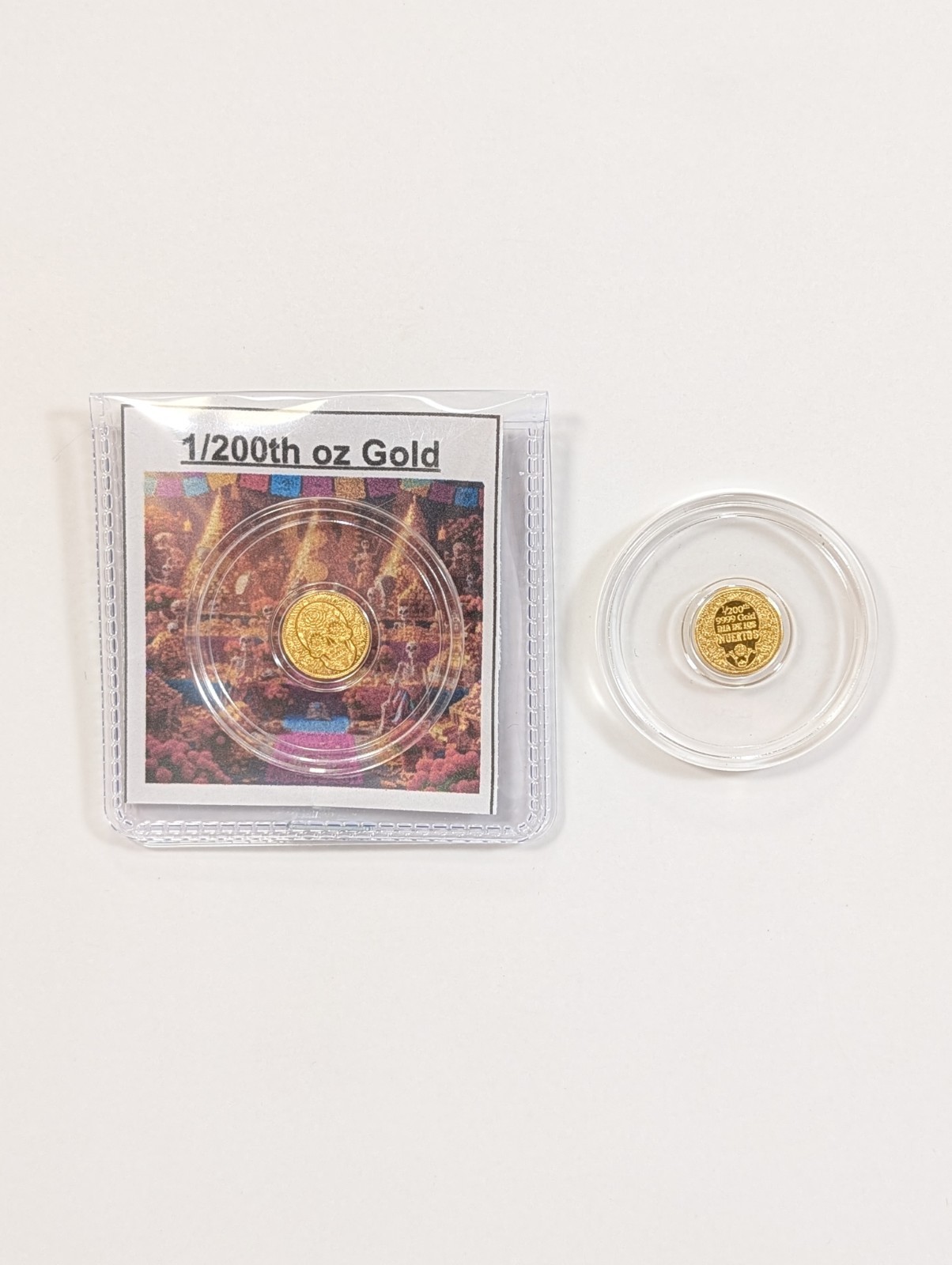 1/200th Ounce Gold 9999 Fine ~ Day of the Dead Rose Skull | Monarch Precious🪙