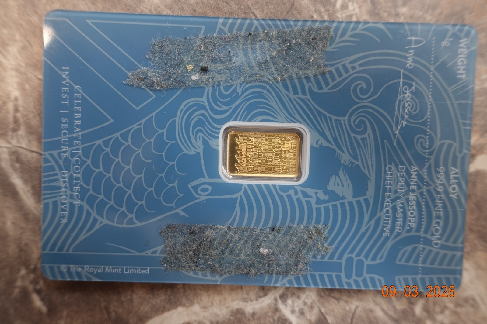 1g Gold Bar The Royal Mint Britannia 999.9 Fine Gold Sealed Assay