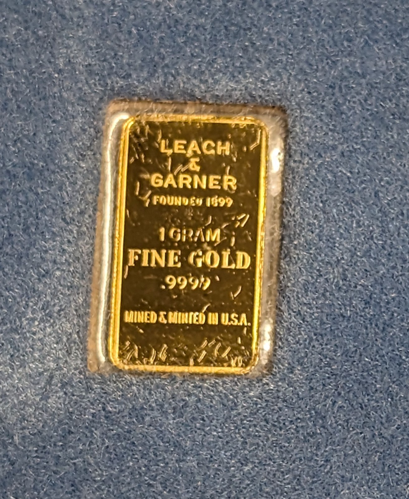 RARE 1 Gram .9999 Gold Bar ~ “Spirit of America” by Leach & Garner Attleboro, MA