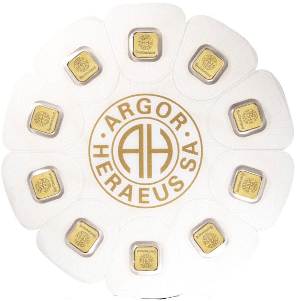 1 Gram Gold Argor Heraeus Goldseed Bar 1g .9999 Fine Gold – In Assay