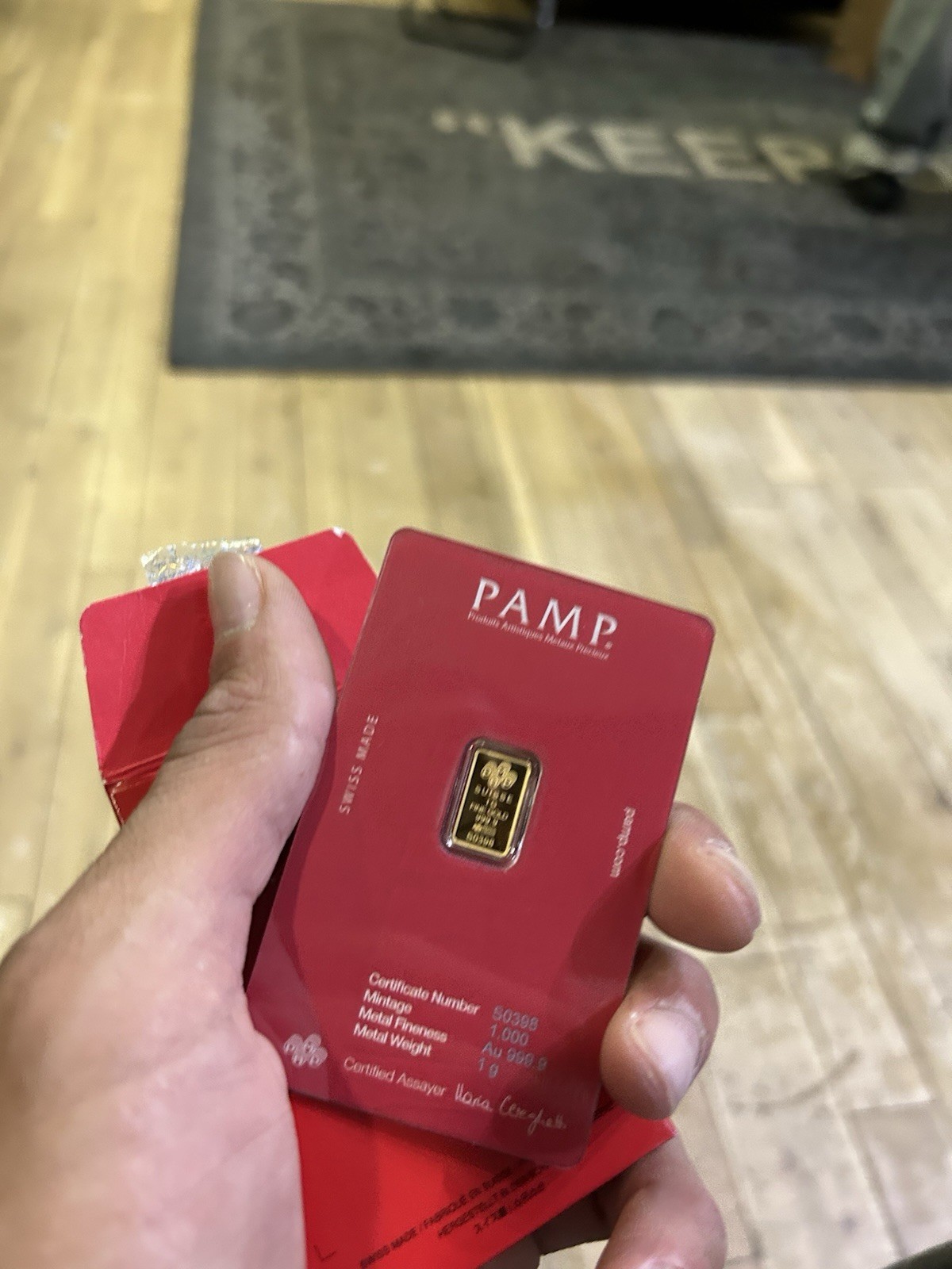 SUPREME PAMP Suisse 1g Gold Bar .999