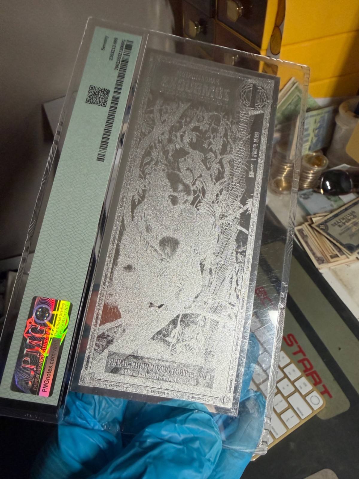 PMG ZomBucks 70 GEM UNC .999 PURE SilverBack 1/1000 Troy oz. 1st ed. PANDA 2026