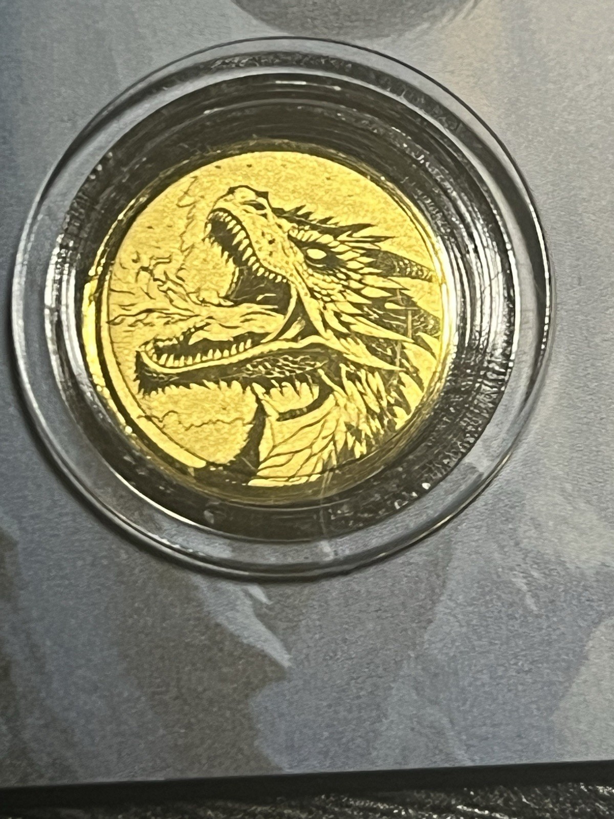 Ice Dragon 1/1000 oz Gold Round in Card 320 Coins