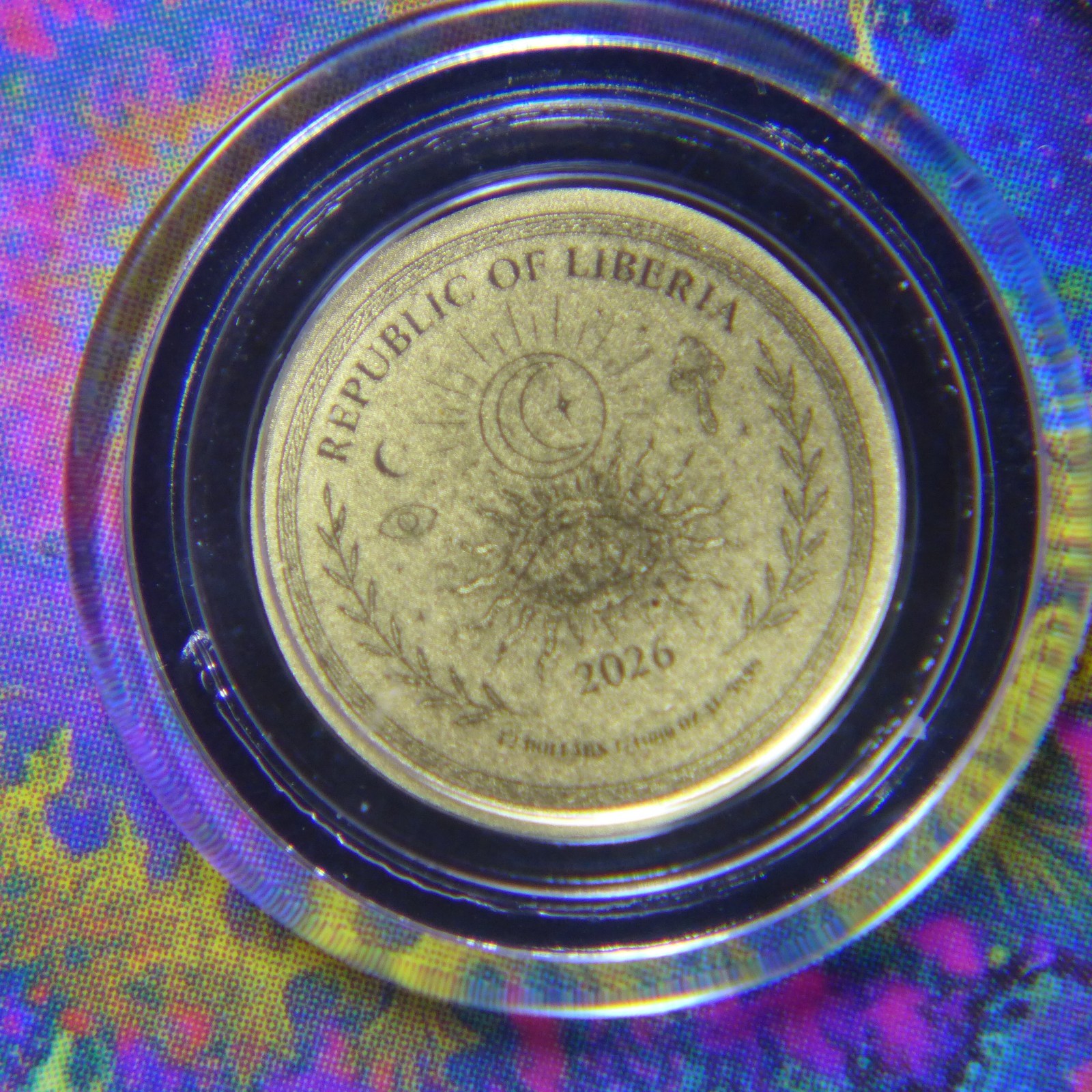 Lot of 6 – 1/1000th oz Gold Rounds Mix ~ Noah’s Arc, Magic Mushrooms, Cannabis..