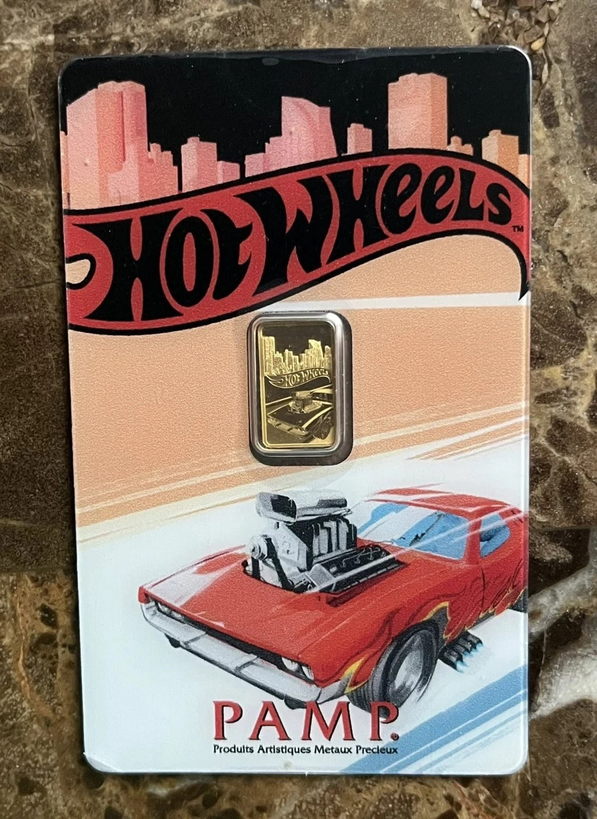 2025 PAMP Suisse Hot Wheels™ Race to Win 1g Pure Gold Bar – Assay Card (/5,000)
