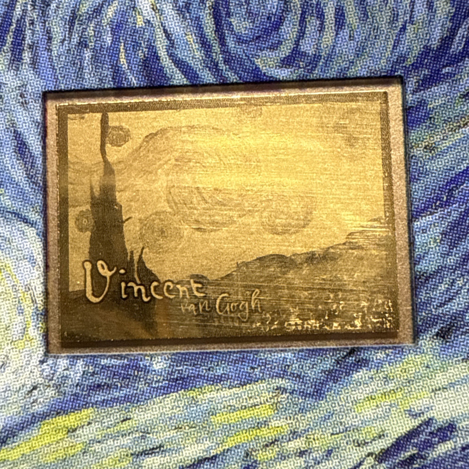 2025 Vincent Van Gogh Starry Night 1/1000Oz .999 Gold Coin card 3000 Francs Chad