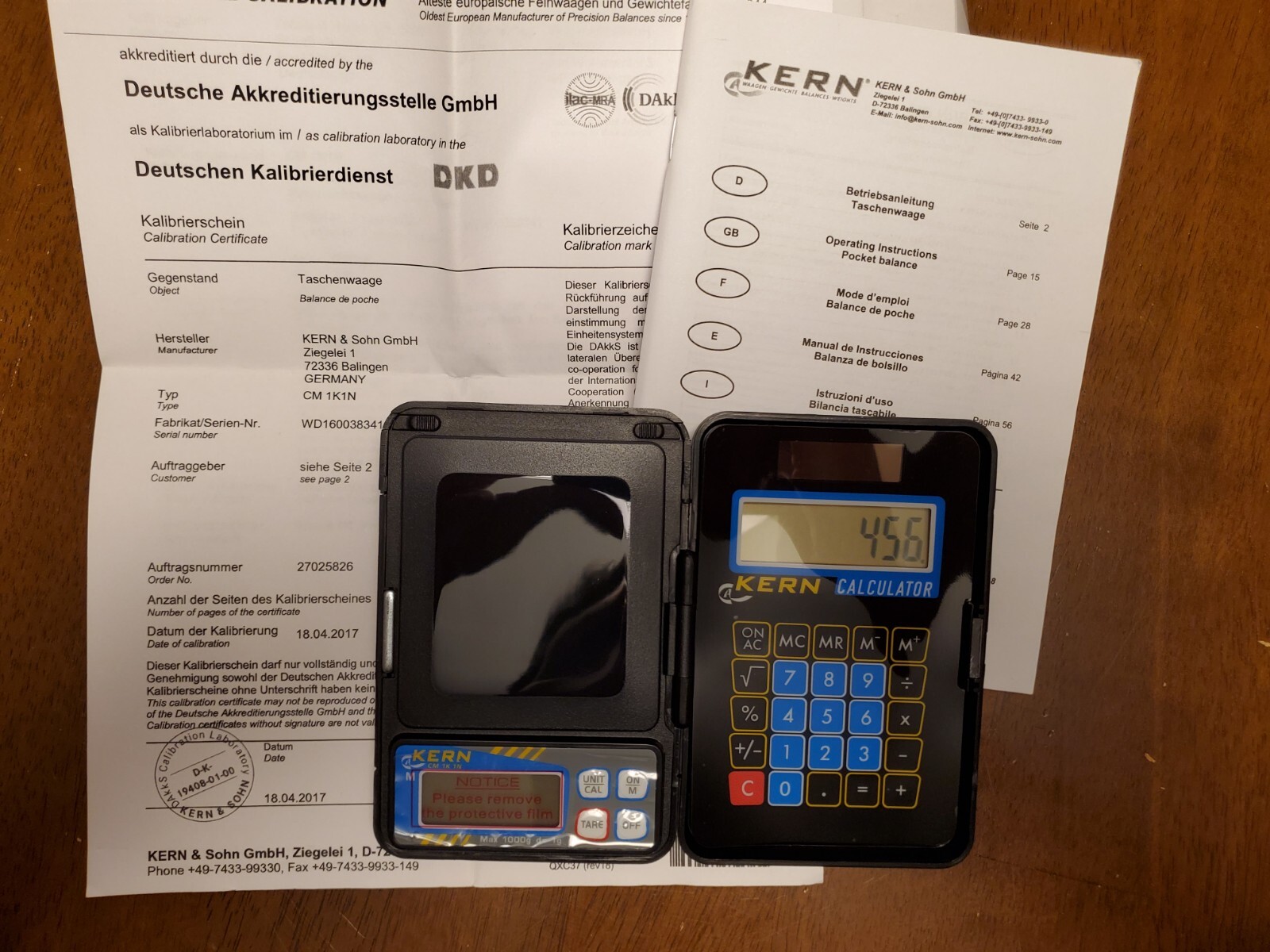 KERN CM 1K1N Pocket balance 1 kg 1000 g w/ calculator