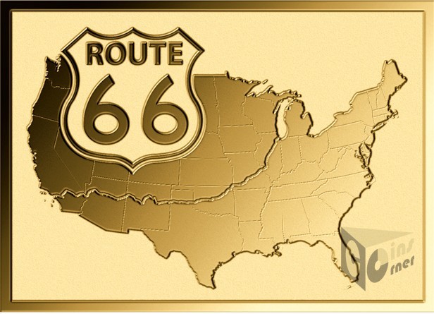Route 66 America Series 1/1000 Oz 999 Gold Medal