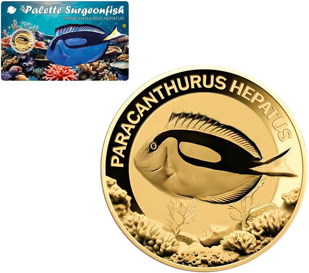 Coral Fish 1/1000 Oz .999 Gold 3 coin cards Album