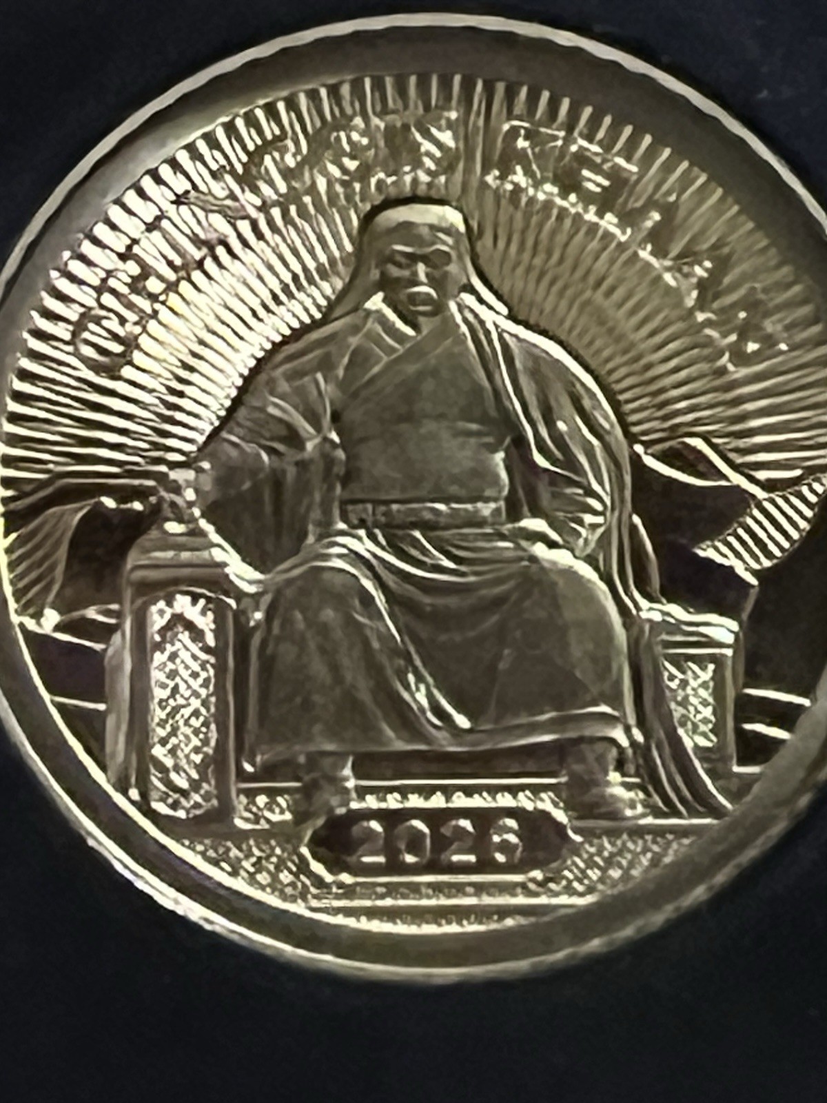 Chinggis Khaan 0.5 Gram Gold Coin .9999 Fine