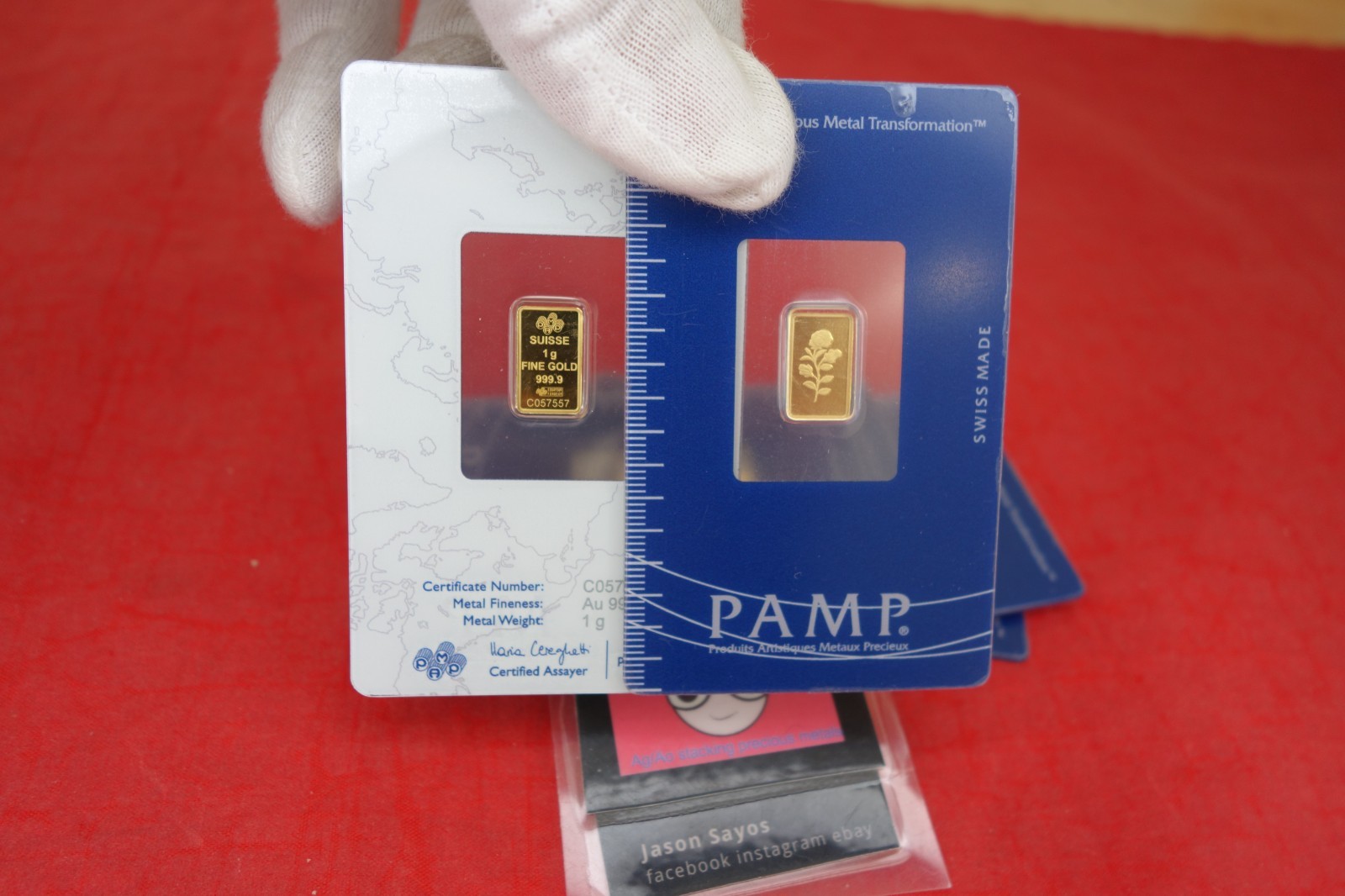 🔥1 GRAM PAMP SUISSE GOLD ROSE .999 FINE WITH ASSAY CARD COA CERTIFICATE🔥