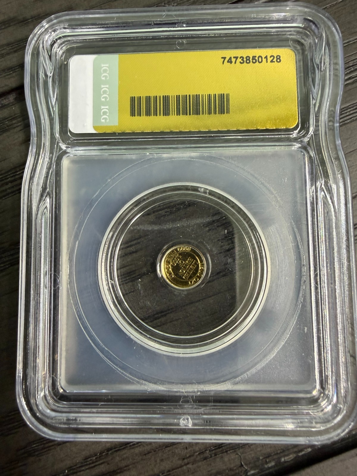 Gold ICG MS70 Cowboy Gold Round .999 Fine 1/500th oz (Slabbed)