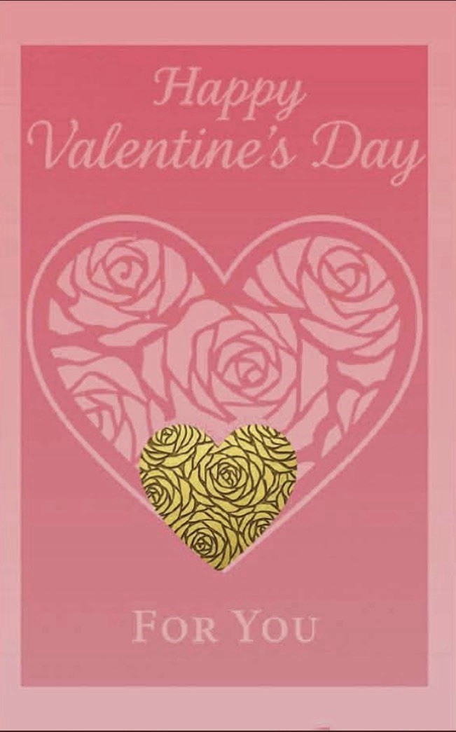 Happy Valentine’s Day 1/1000 oz Shaped Gold in Card