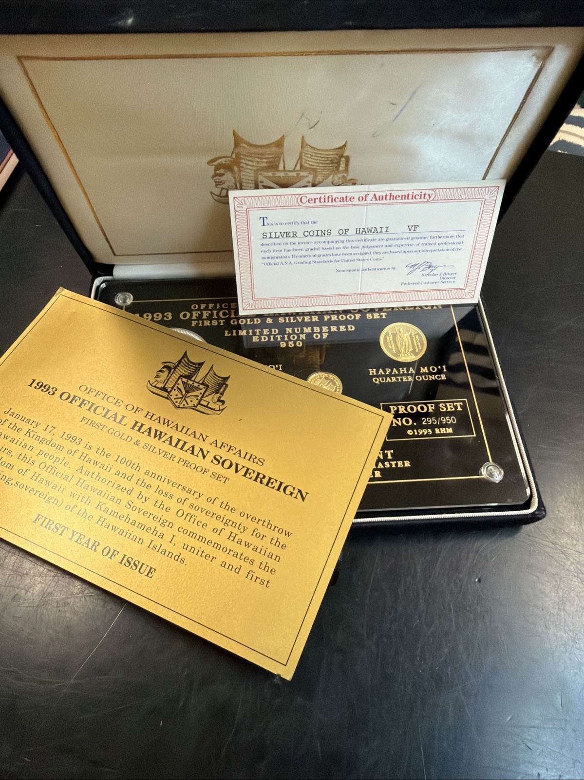 1993 4-Piece Royal Hawaiian Gold & Silver Proof Set