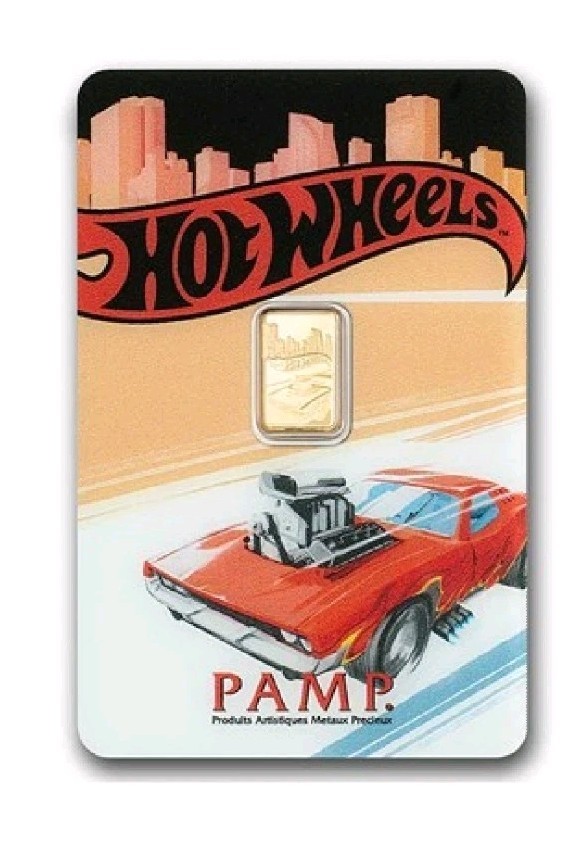 PAMP Suisse Hot Wheels Race to Win 1 Gram .9999 Fine Gold Bar! 5,000 Minted 🏎💨