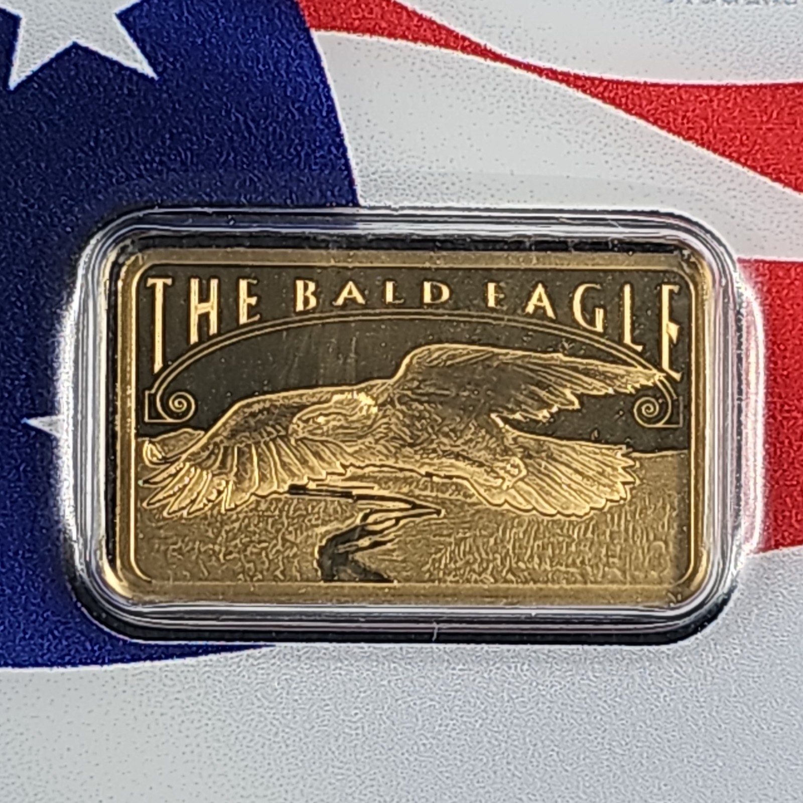 5 gram Gold Bar – PAMP America the Free: Bald Eagle in (Assay)