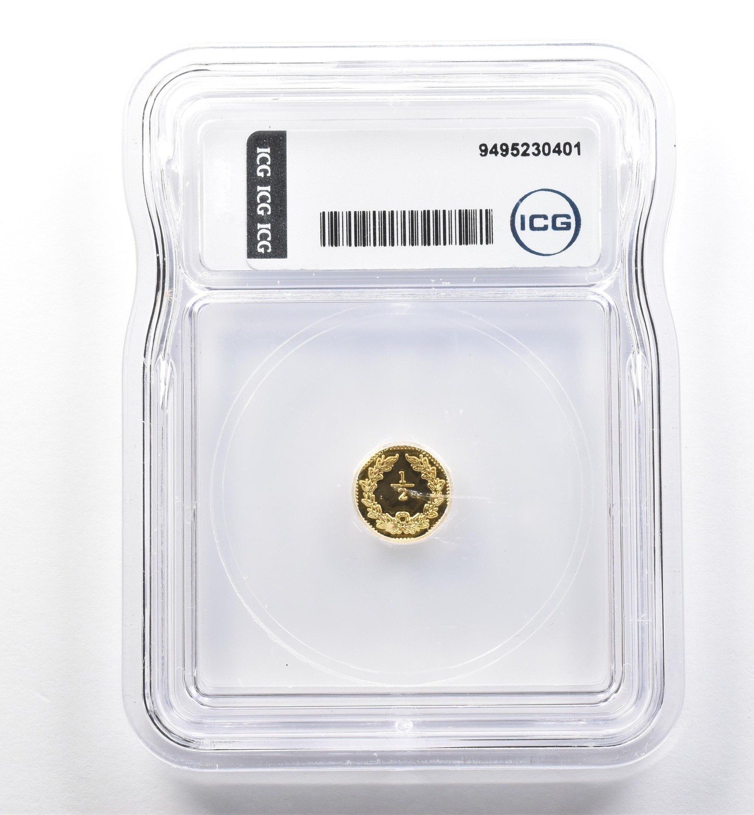 (1881) California Fractional Gold Token Indian Head 1/2 Dollar MS68 ICG *7436