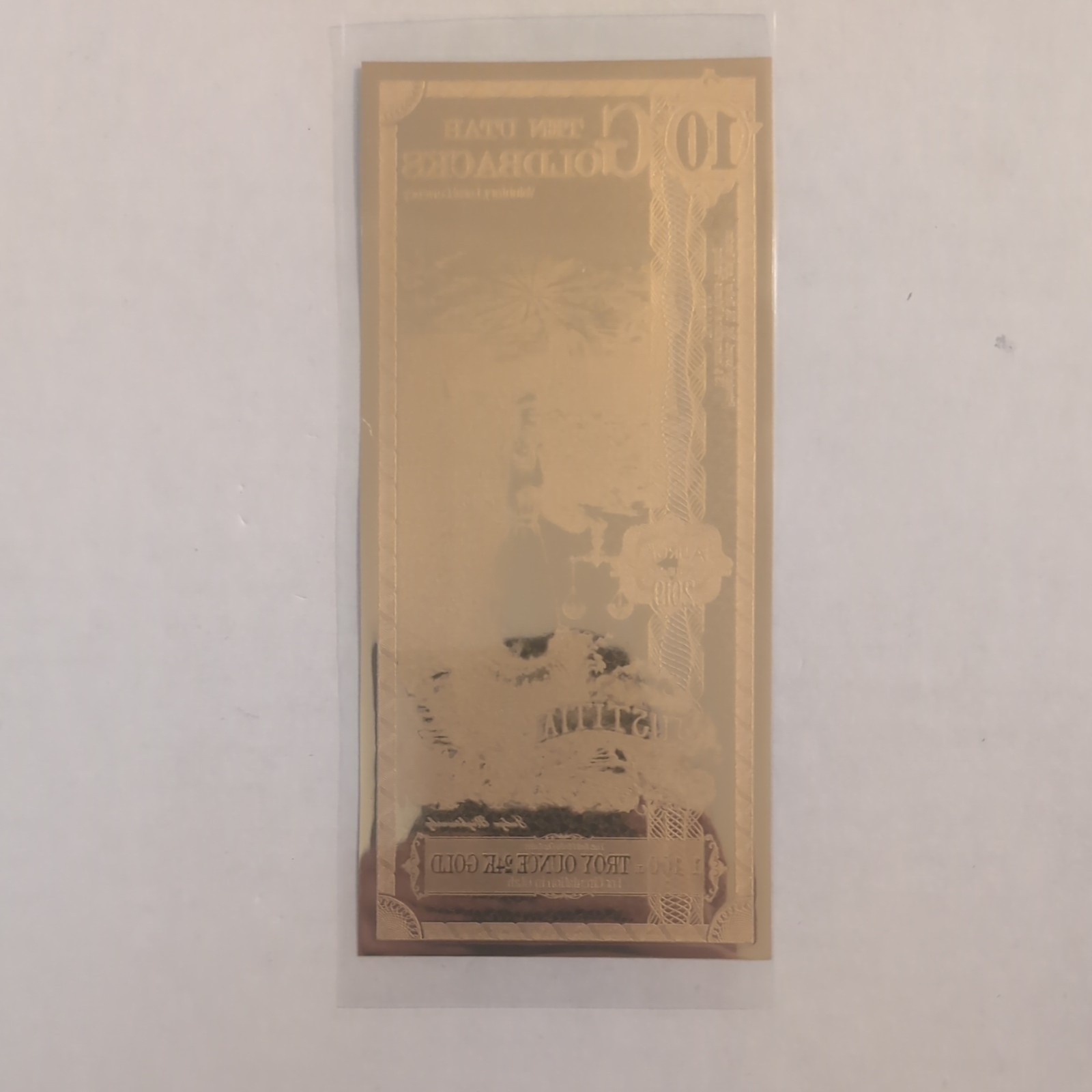 2019 Utah Goldback Set of 1–50 Gold Notes .999 first year of issue by Aurum