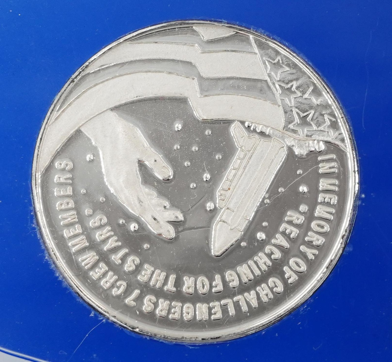 10oz Pure Silver NASA Commemorative Medallion Set Custom Shuttle Display Stand