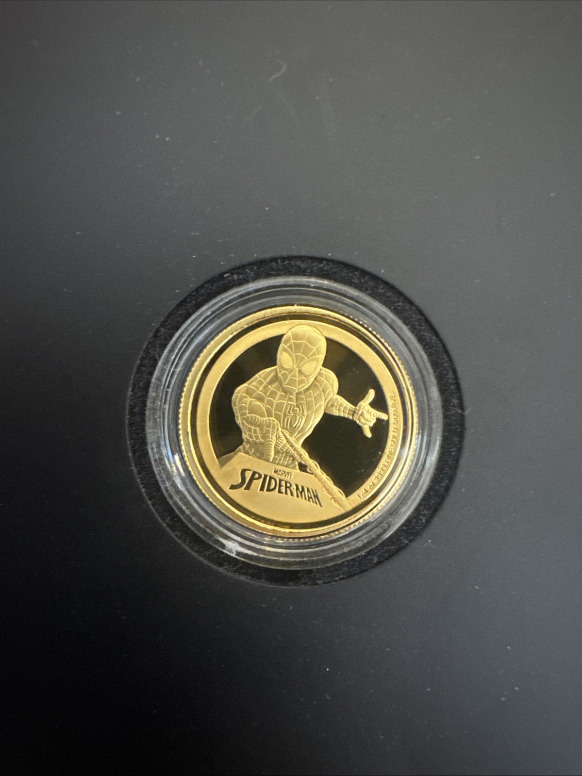 🕷️Marvel Spider-Man🕷️1/4 oz Gold Proof Coin Limited Edition 💥 COA #286