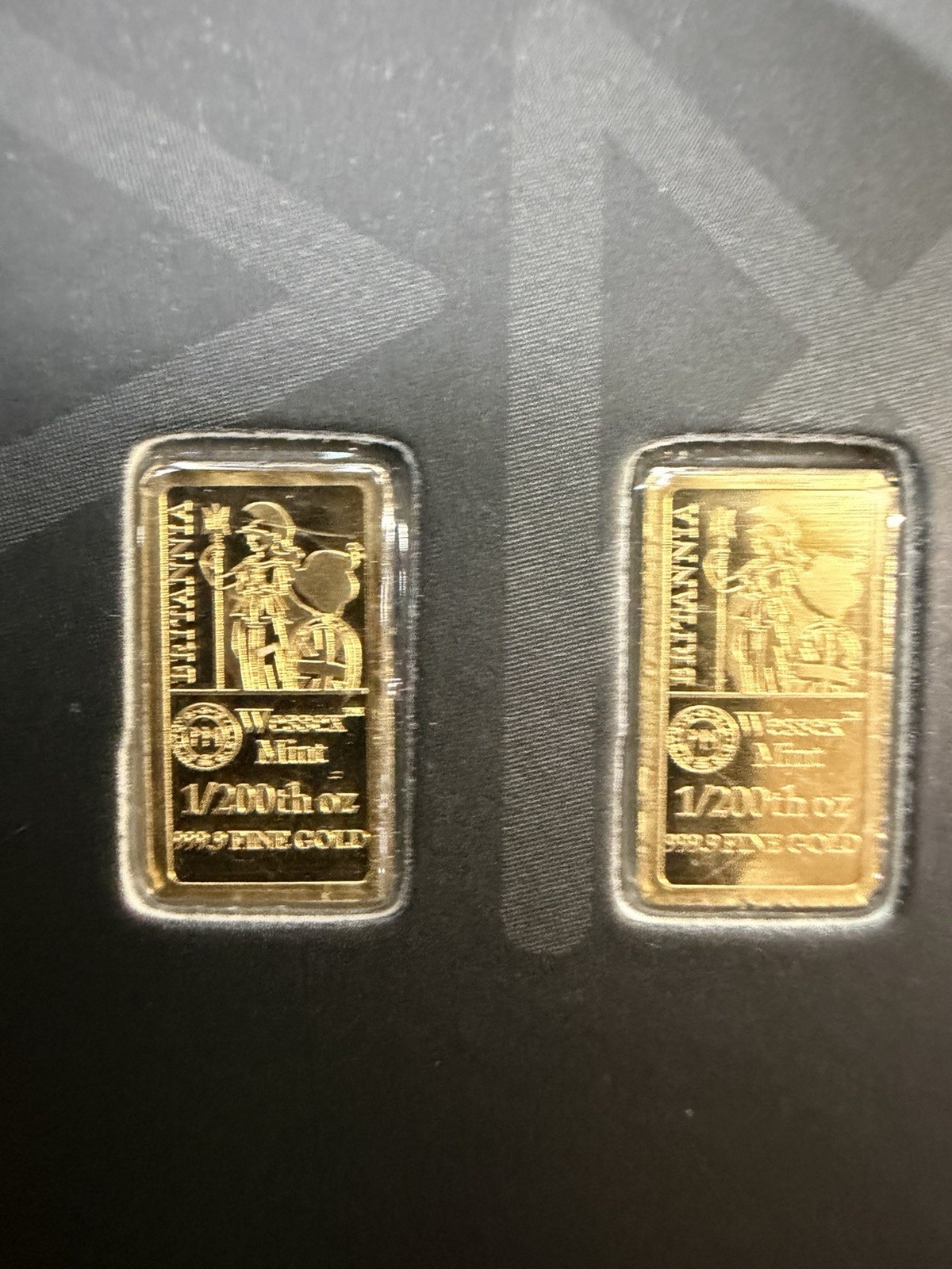 4x 1/200 Oz Wessex Mint Britannia Design Fine Gold (999.9) Bullion Bars Sealed