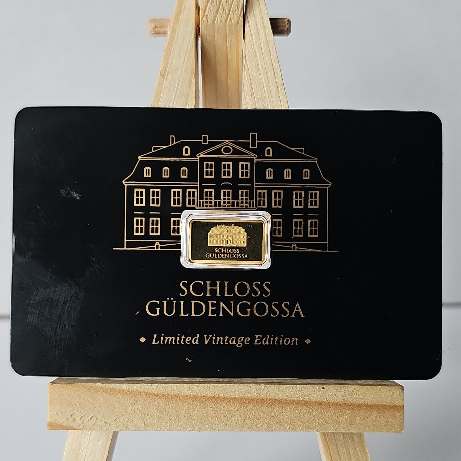 Geiger Edelmetalle 0.5 g Gold Bar Schloss Güldengossa Certificate Assay