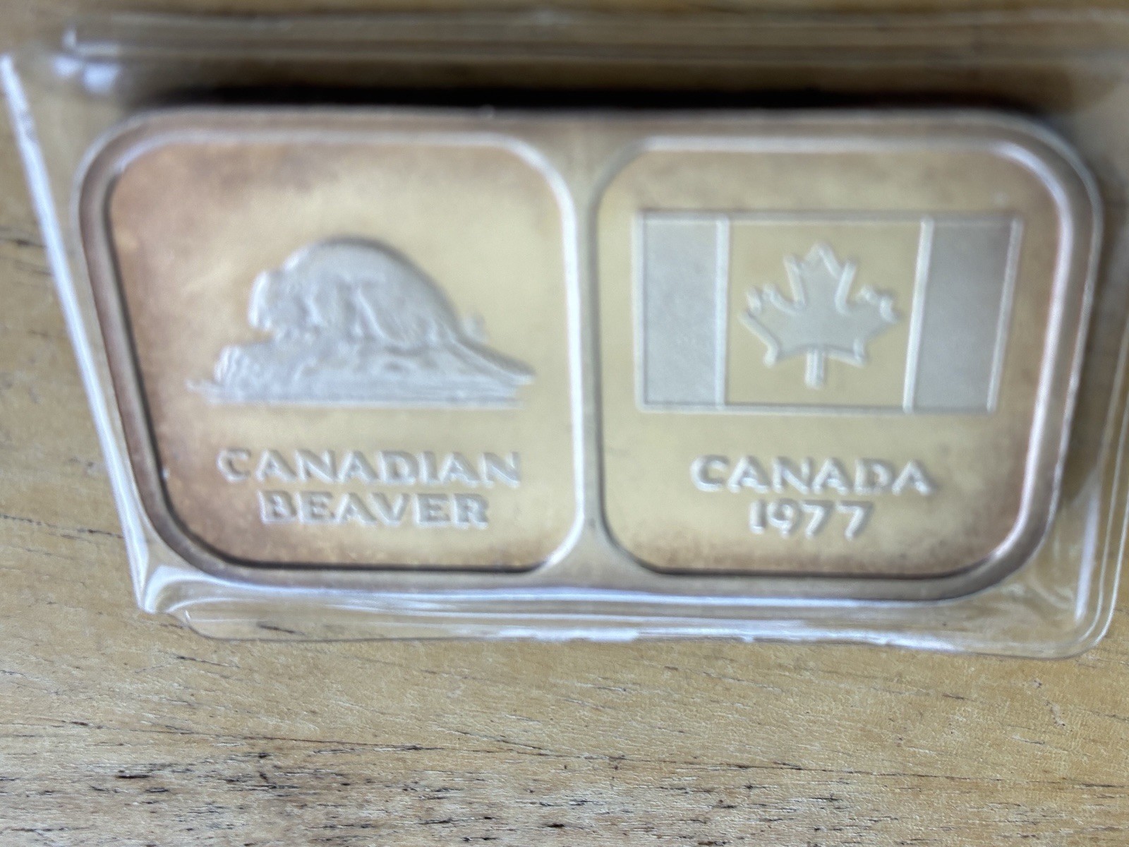 1977 Rosario Resource – Canada – 1 oz .999 Silver Art Bar – Canadian Beaver