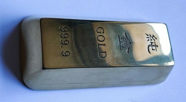 100% BRASS Bar paper weight home office decor. heavy polished