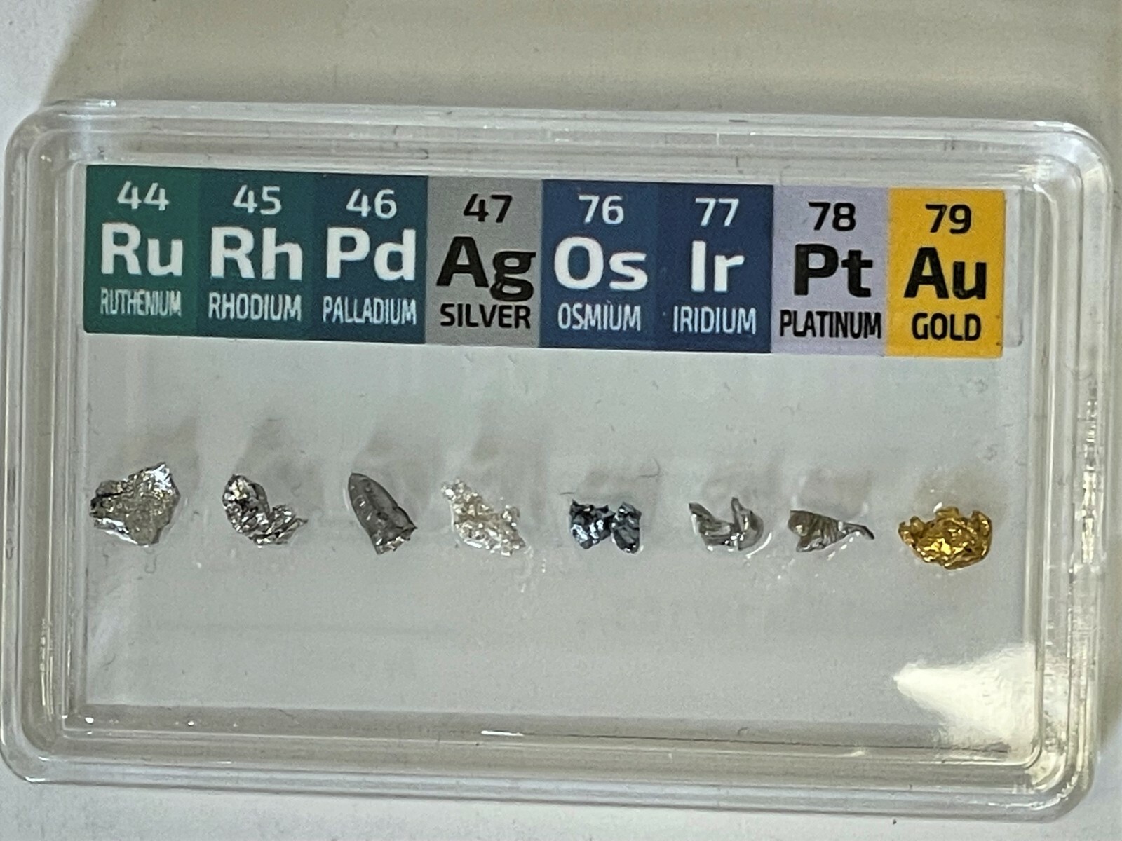 Ruthenium Rhodium Palladium Osmium Iridium Platinum Gold Micro 1 Grain Edition