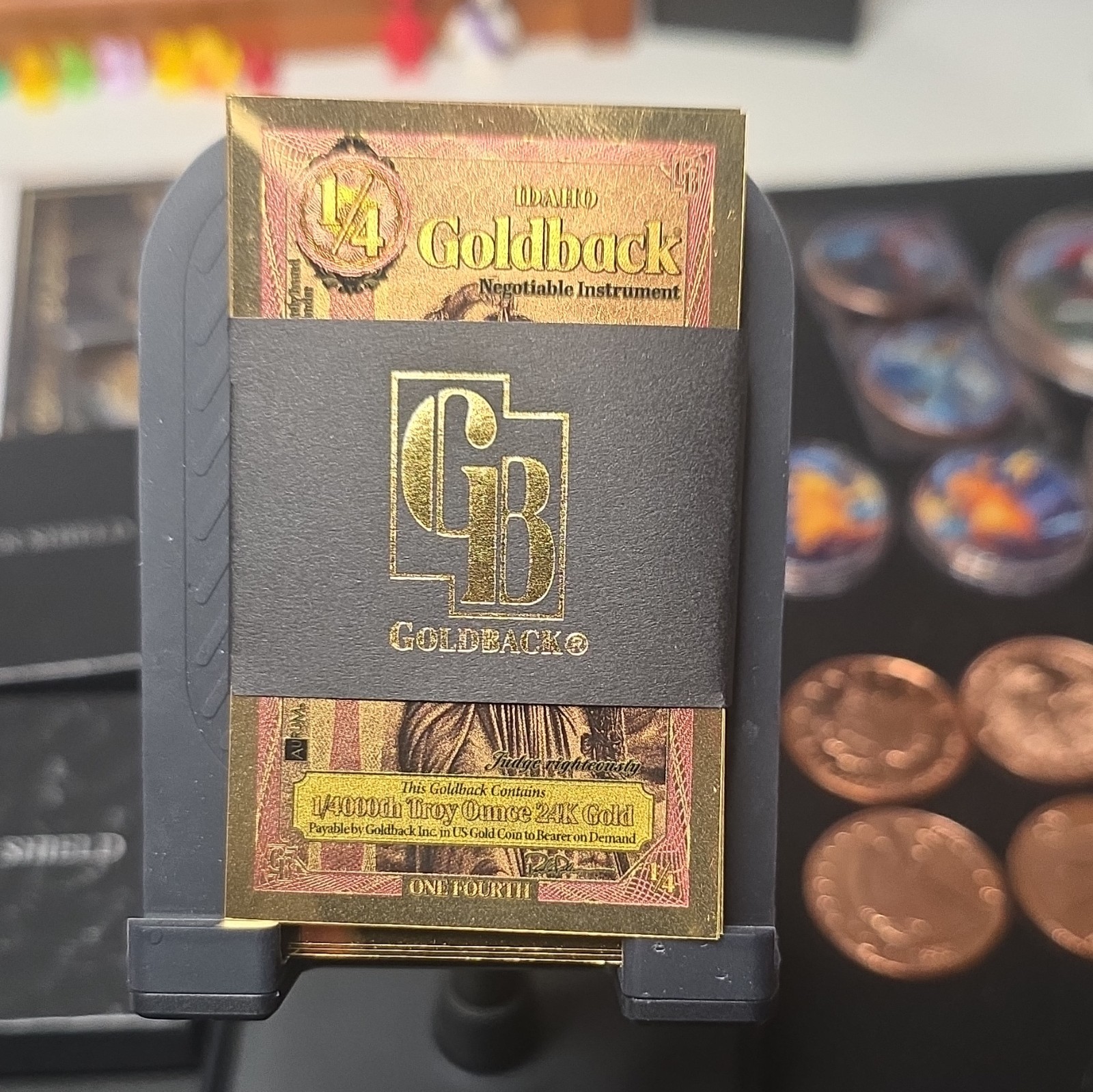 1/4 Idaho Goldback Gold Note (100 Pack, New)