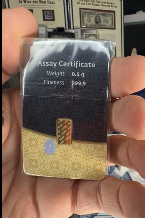 0.5 gram IGR Gold Bar – Istanbul Gold Refinery – 999.9 Fine in Sealed Assay -RME