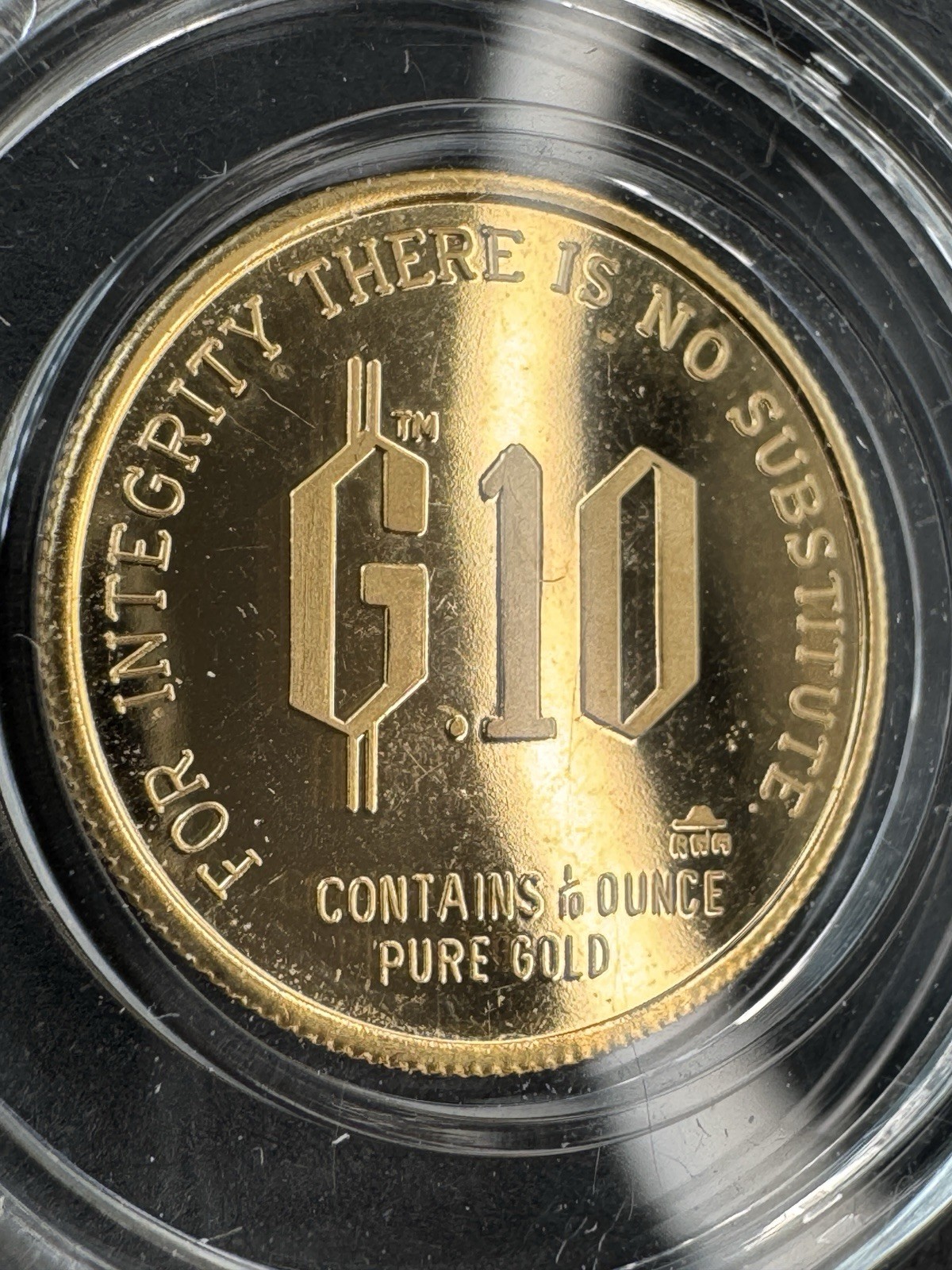 Rare 1980 1/10 oz .999 Gold Proof * Gold Standard Corporation Round * Adam Smith
