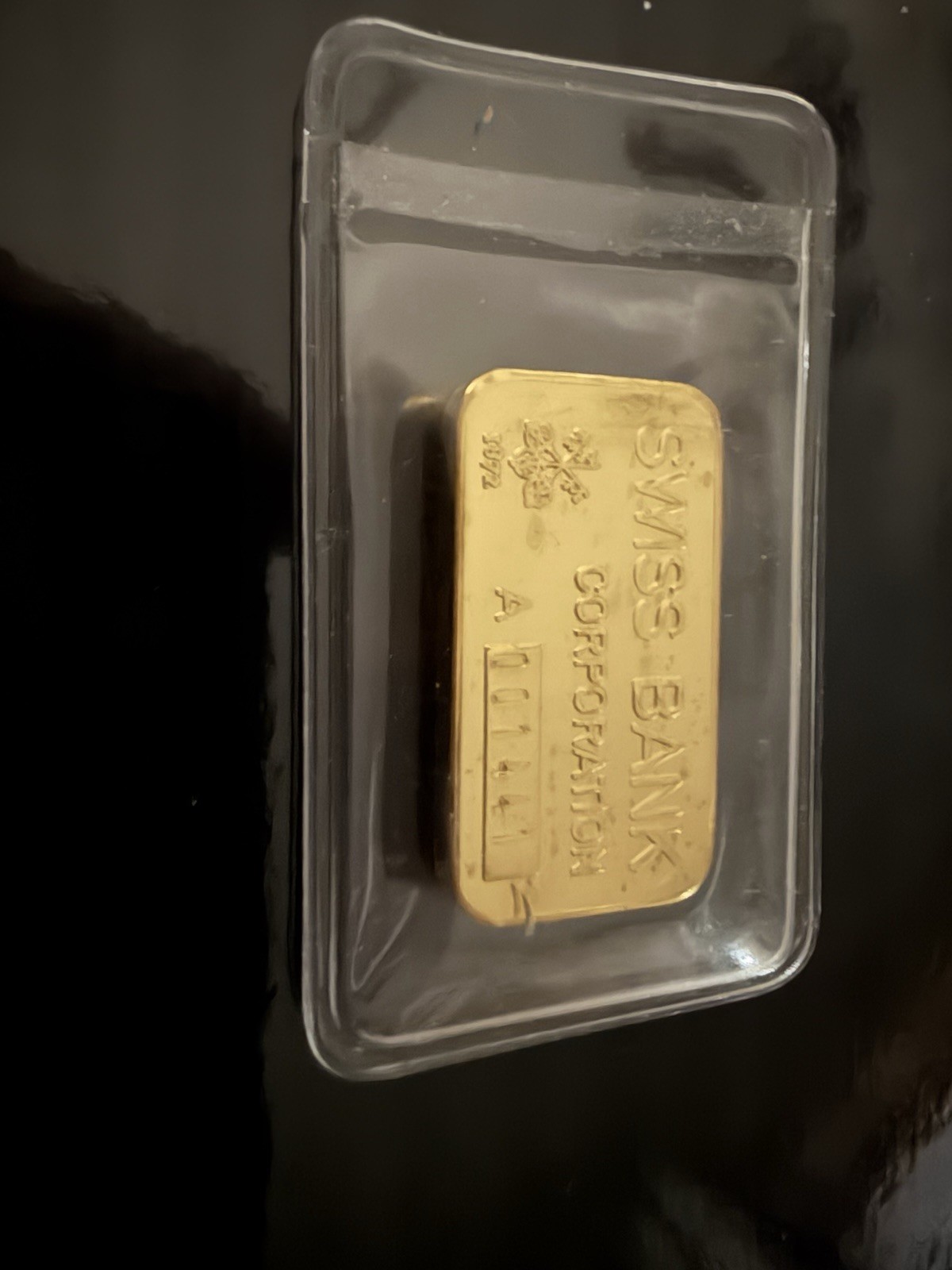 Gold Bar Vintage 1972 Swiss Bank Corporation (SBC) 1 Ounce Pure Gold Bar – Rare!