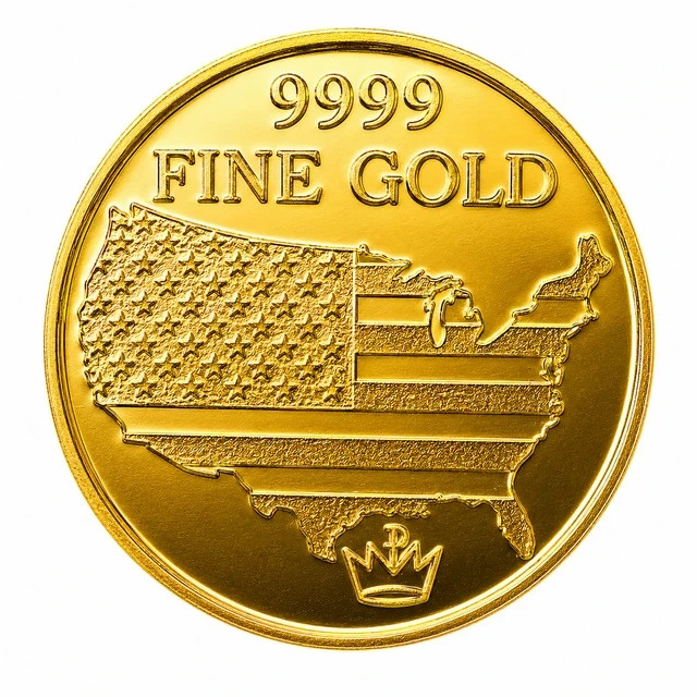 1/500 oz .9999 Fine Gold Round – Eagle Head (Sealed in Capsule)