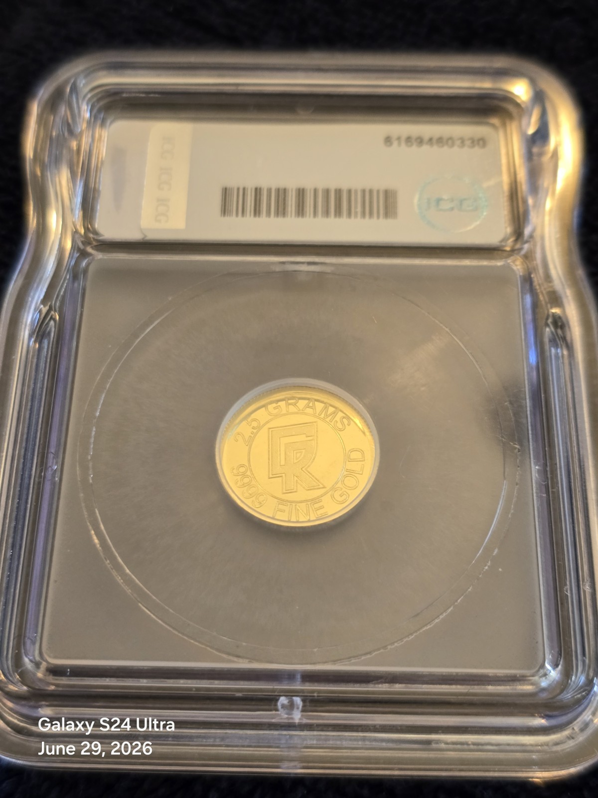 2.5 GRAM GOLD ROUND! .9999 FINE GOLD CLEAN RIPZ 2.5G GOLD PROOF LIKE