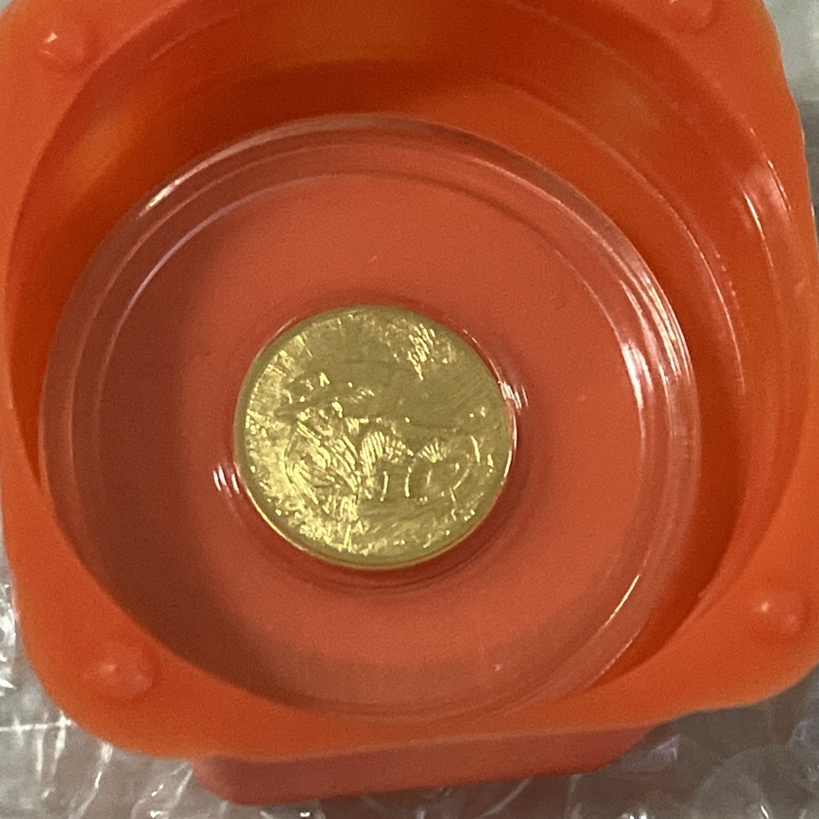1/100th Troy ounce MONARCH .9999 Fine Gold Prospector Round in Clear Capsule