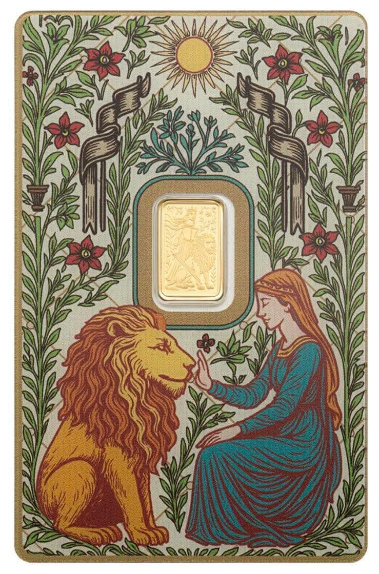 PAMP 🚨 Una And The Lion 1 Gram Gold In Assay RARE 3,000 Total Mintage 🔥 999.9