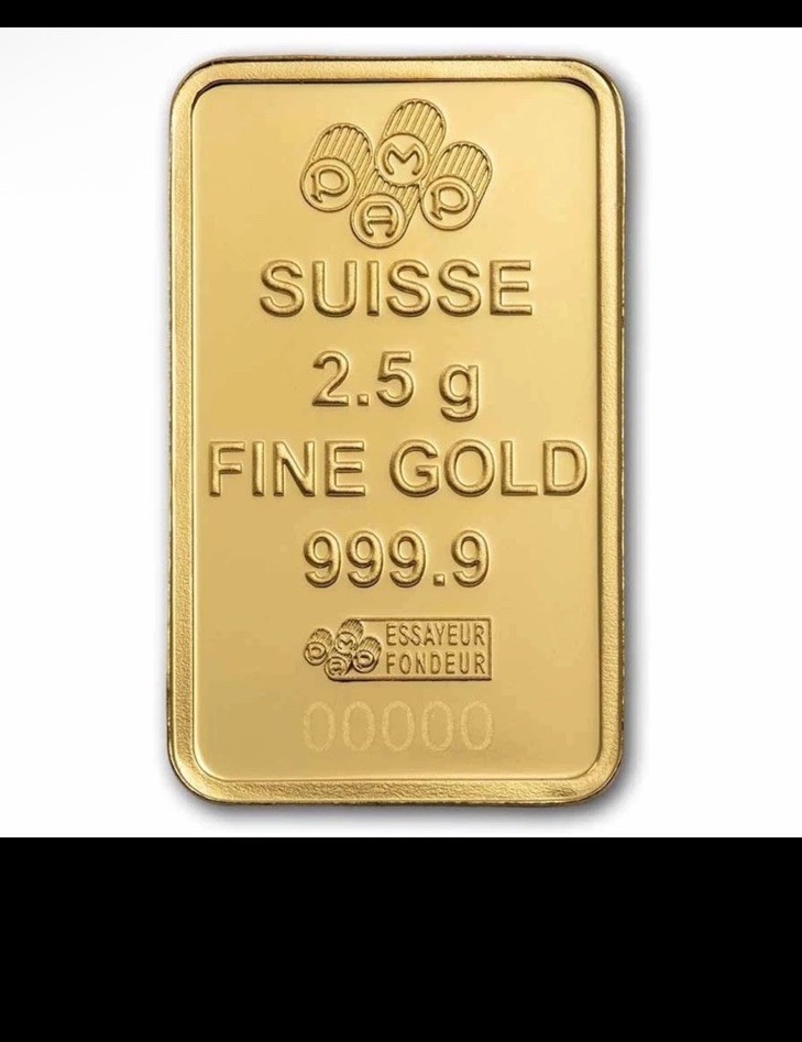 2.5 gram Gold Bar – PAMP Suisse Lady of Liberty (In Assay)