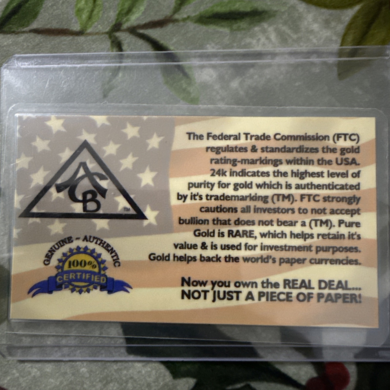 1/4 Grain 999 24K Gold Bar investment buy your own gold USA Certified Bullion