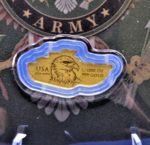 2026 U.S. Army Tank Shaped 1/1000 oz Gold in Card (Limited Mintage) #364