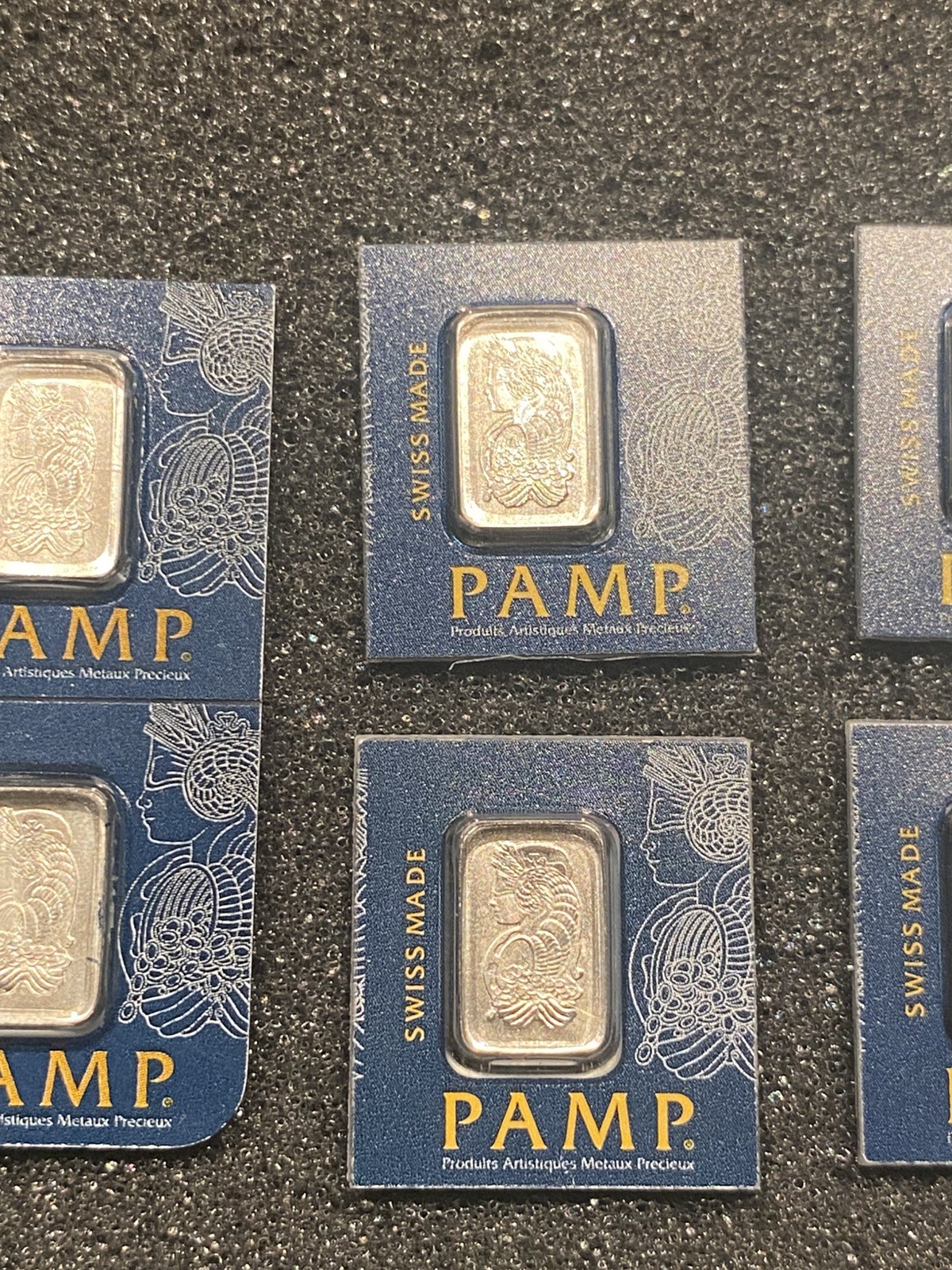 (6) 1g Platinum 999.5 PAMP Suisse SEALED certified bar