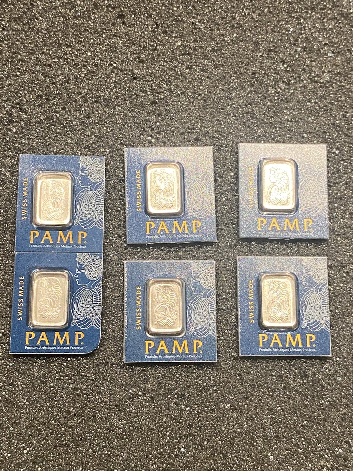 (6) 1g Platinum 999.5 PAMP Suisse SEALED certified bar